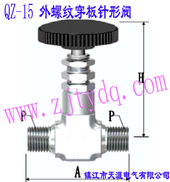 QZ-15 ���ݼy��������yQZ-15 Males Screw Wall-separting Needle Valve
