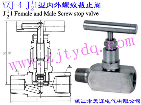 YZJ-4 J11/J21�̓�(n��i)���ݼy��ֹ�yYZJ-4 J11/J21 Female and Male Screw Stop Valve